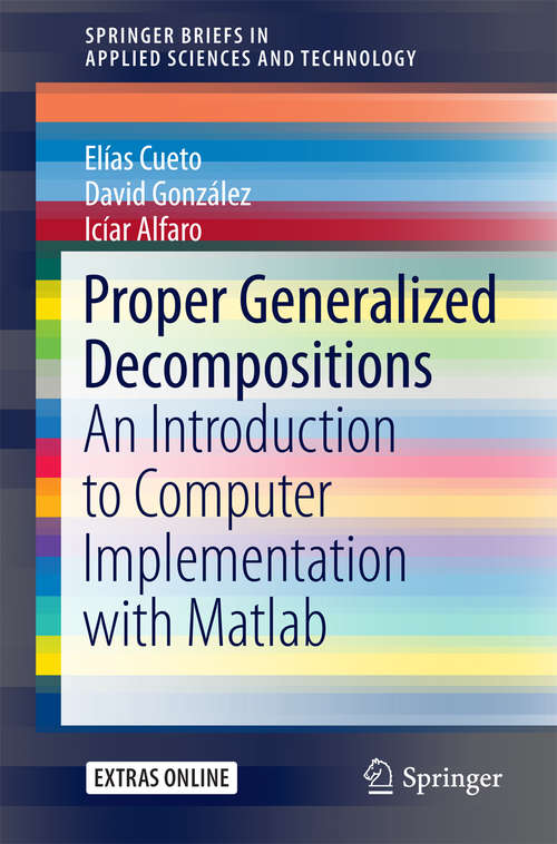 Book cover of Proper Generalized Decompositions