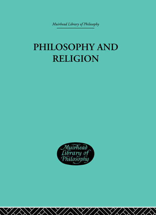 Book cover of Philosophy and Religion