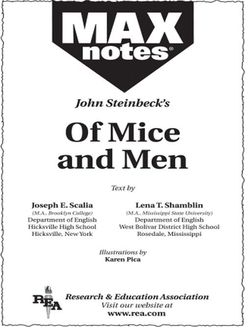 Book cover of Of Mice and Men (Maxnotes Literature Guides)