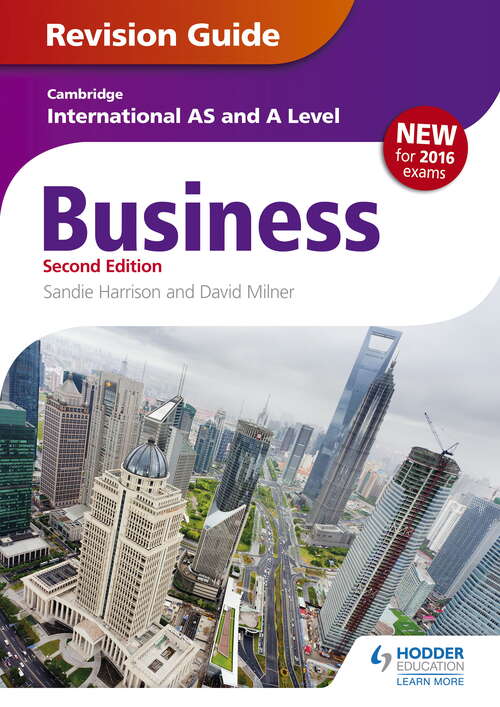 Book cover of Cambridge International AS/A Level Business Revision Guide 2nd edition