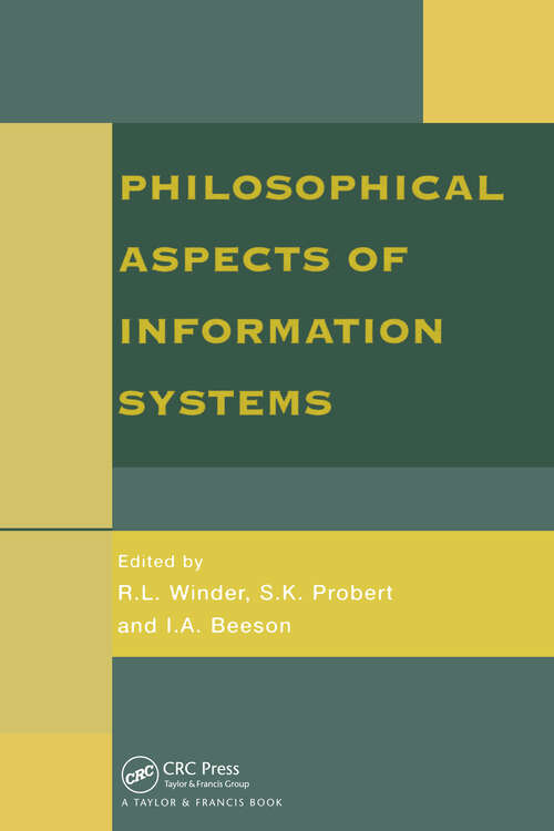 Book cover of Philosophical Issues In Information Systems