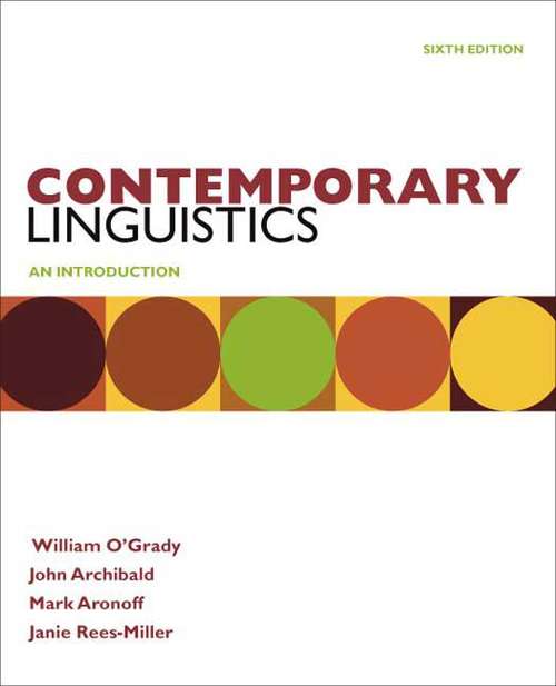 Book cover of Contemporary Linguistics: An Introduction