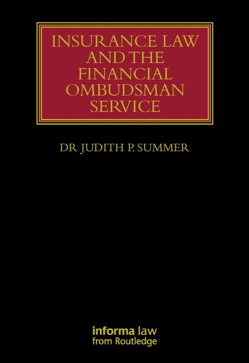 Book cover of Insurance Law and the Financial Ombudsman Service (Lloyd's Insurance Law Library)