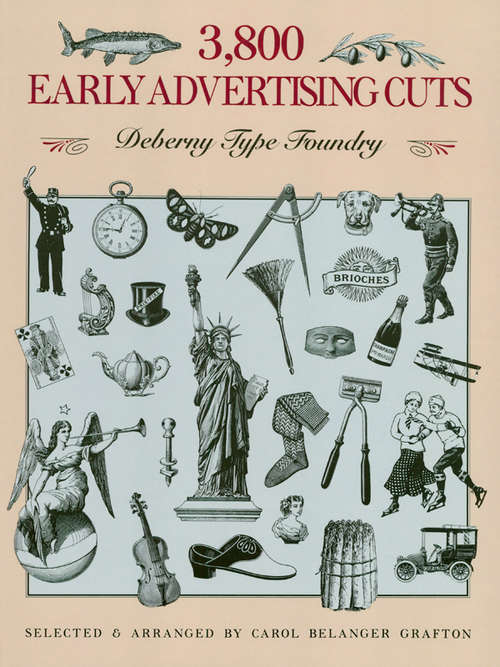 Book cover of 3,800 Early Advertising Cuts (Dover Pictorial Archive)