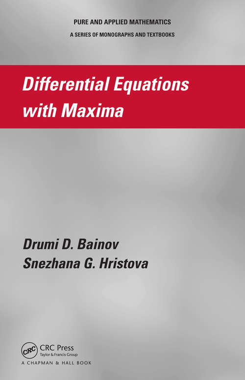 Book cover of Differential Equations with Maxima (1)