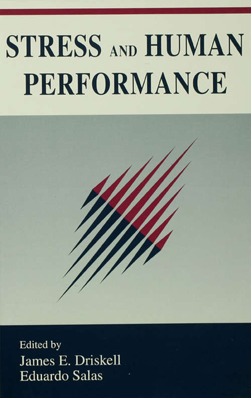 Book cover of Stress and Human Performance (Applied Psychology Series)