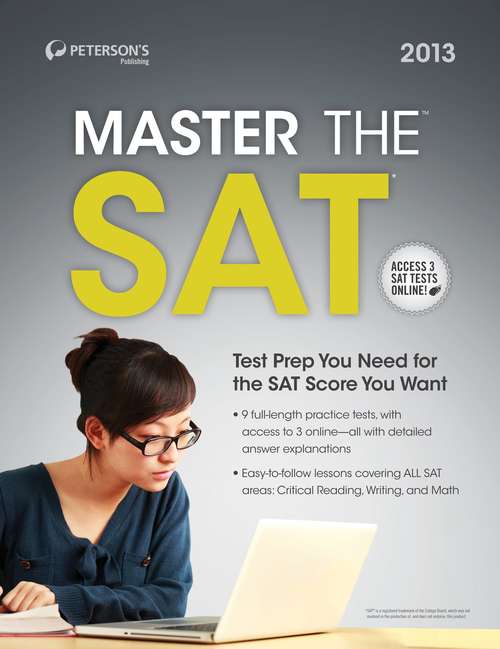 Book cover of Master the SAT 2013: Critical Reading: Part III of V