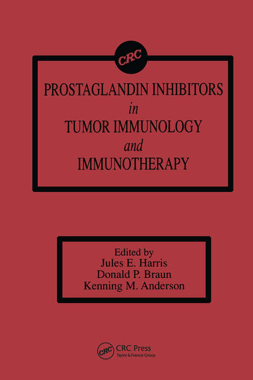 Book cover of Prostaglandin Inhibitors in Tumor Immunology and Immunotherapy