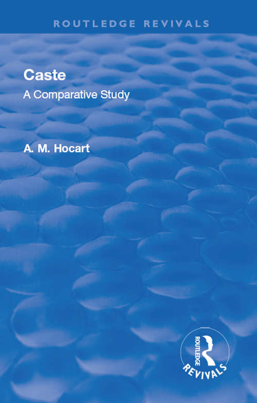 Book cover of Caste: A Comparative Study (Routledge Revivals)