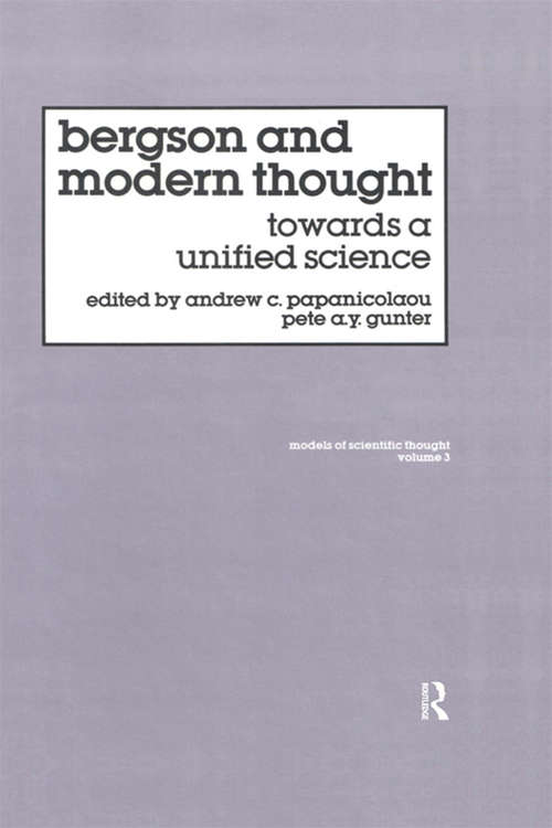 Book cover of Bergson And Modern Thought