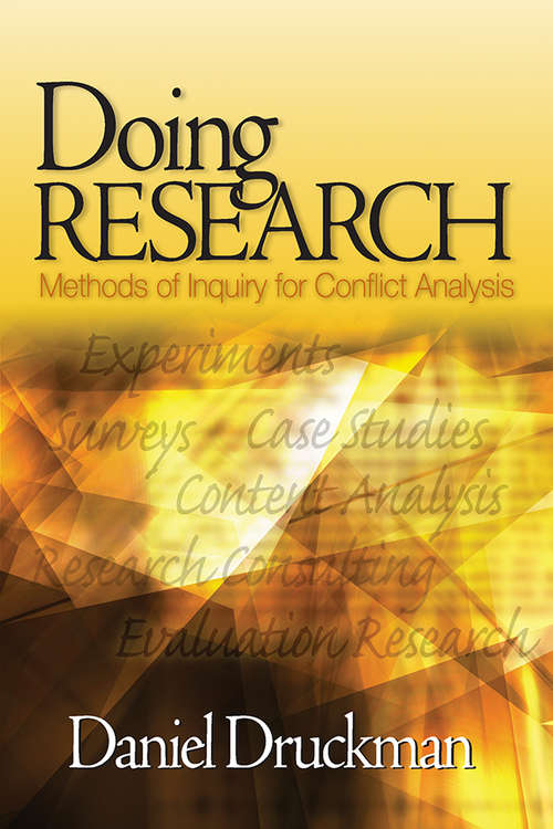 Book cover of Doing Research: Methods of Inquiry for Conflict Analysis