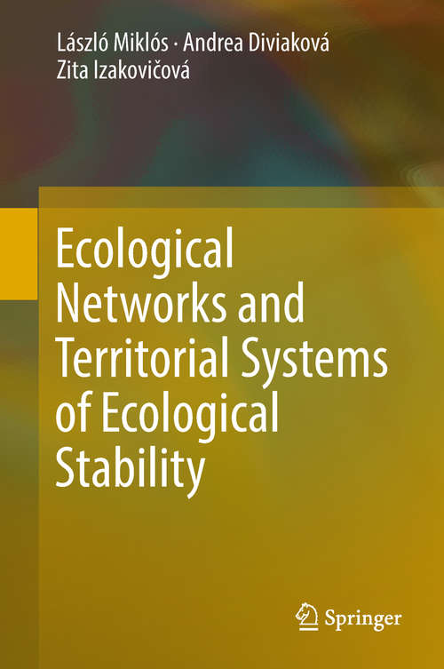 Book cover of Ecological Networks and Territorial Systems of Ecological Stability