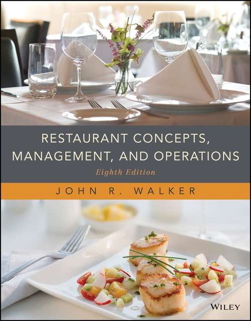Book cover of Restaurant Concepts, Management, and Operations (Eighth Edition)