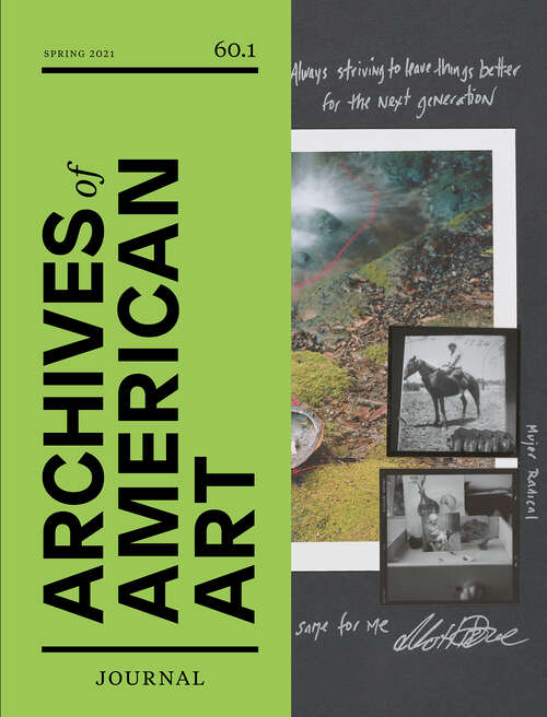 Book cover of Archives of American Art Journal, volume 60 number 1 (Spring 2021)