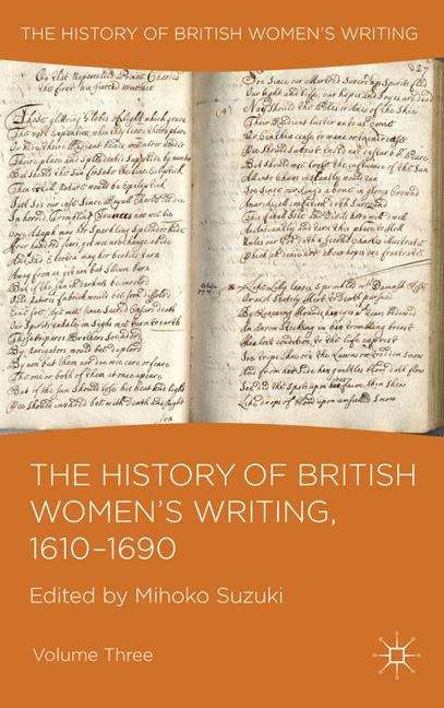Book cover of The History of British Women’s Writing, 1610–1690