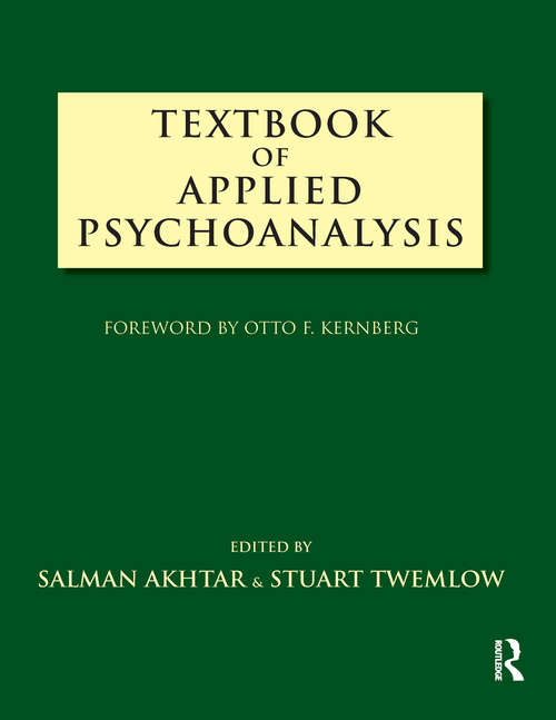 Book cover of Textbook of Applied Psychoanalysis