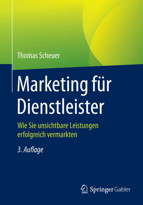 Book cover of Marketing für Dienstleister