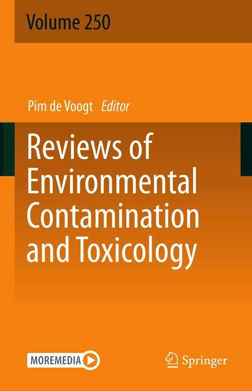 Book cover of Reviews of Environmental Contamination and Toxicology Volume 250 (1st ed. 2020) (Reviews of Environmental Contamination and Toxicology #250)