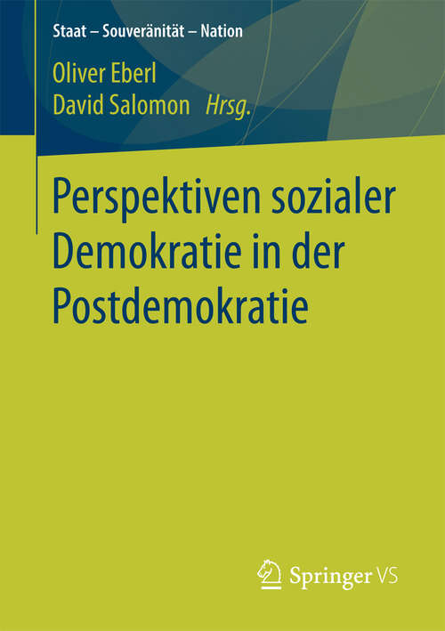 Book cover of Perspektiven sozialer Demokratie in der Postdemokratie