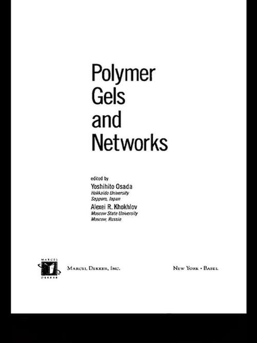 Book cover of Polymer Gels and Networks